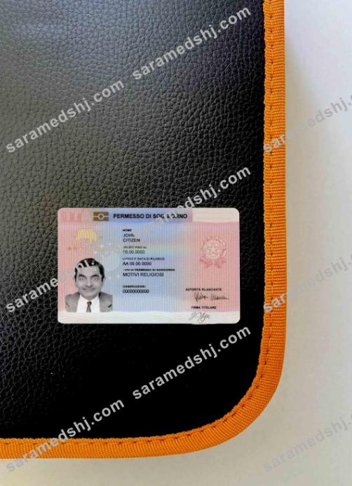 Italy residence permit card (soggiorno) photolook FRONT